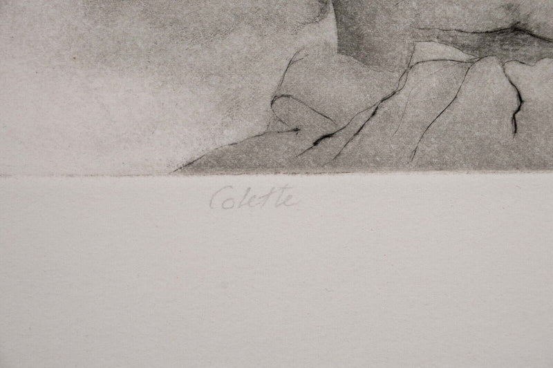 Gwen Gugell Colette Signed Contemporary Figurative Etching on Paper 6/10 UF