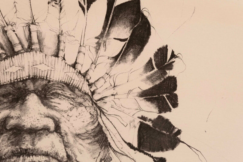 Paul Pletka Native American Portrait I Signed Litho 49/150 Framed American SW