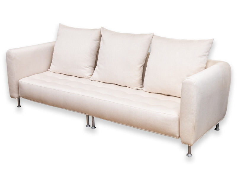 Contemporary Modern White Sofa In The Style of Ligne Roset