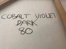 John Egner Cobalt Violet Dark Signed Abstract Acrylic Painting on Canvas 1980