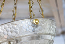 René Lalique Signed Art Deco St Vincent Frosted Crystal Pendant Light Fixture