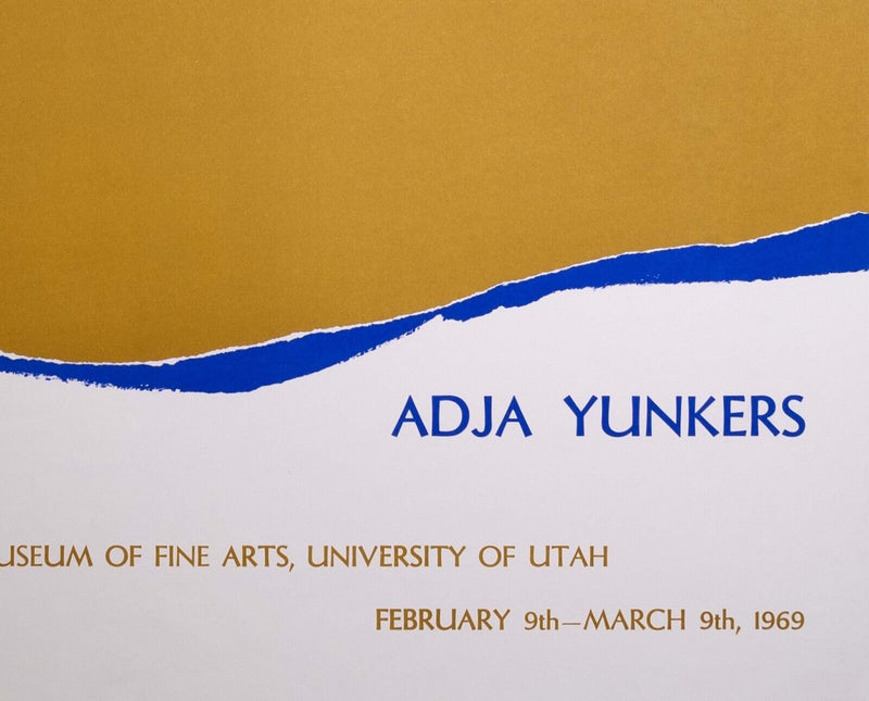 Adja Yunkers Utah Museum of Fine Art Lithographic Exhibition Poster Unframed '69