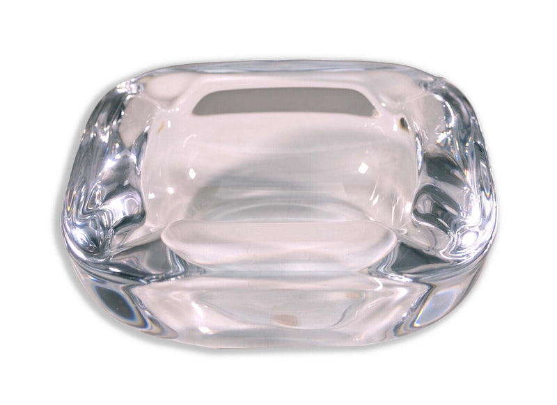 Lucid Crystal Glass Shell Ashtray by Art Vannes France 1970