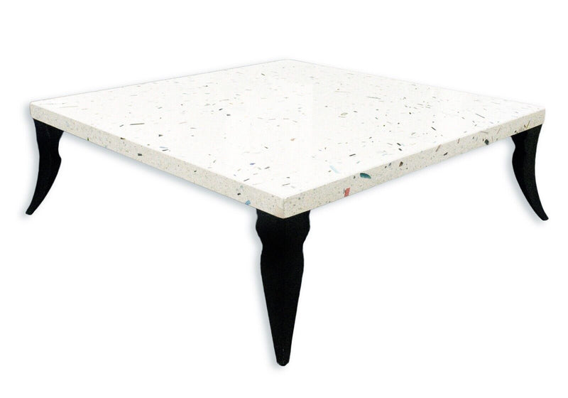 Stone International Piano Cubic White Postmodern Square Marble Coffee Table