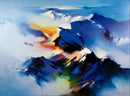 Hong Leung Celestial Vista Signed Contemporary Asian Giclee on Canvas 17/25
