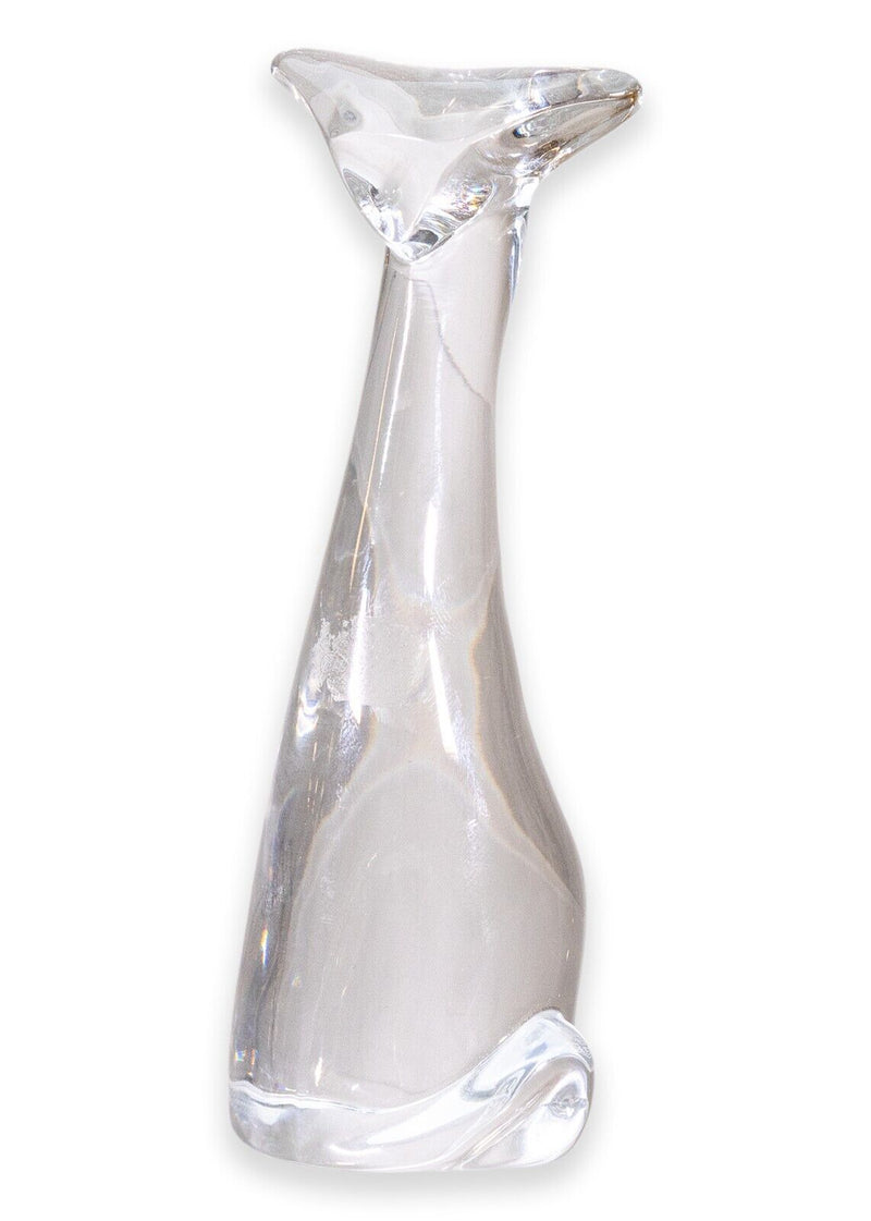 Baccarat Crystal Glass Cat Figurine Table Sculpture