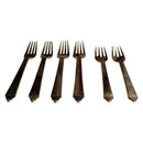 Set of 6x Georg Jensen Sterling Silver Forks Pyramid Set