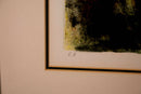 Yehuda Verdi Signed Modernist Figurative Lithograph on Paper E.A. Framed 1970s