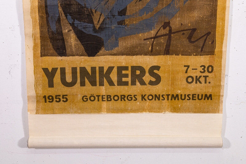 Adja Yunkers Goteborgs Konstmuseum Modern Lithographic Hanging Exhibition Poster