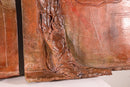 Sergio de Giusti Signed Modernist Biblical Painted Ceramic Diptych Sculpture