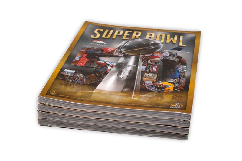 Set of 4 Superbowl 50 Official Game Program Magazine Broncos vs. Panthers