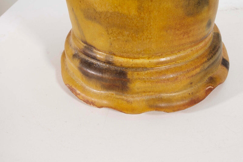 John Glick Ceramic Stoneware Rare Yellow Vase Signed