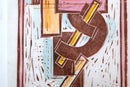 Clinton Hill Untitled Signed Contemporary Woodcut on Rice Paper Unframed 1994