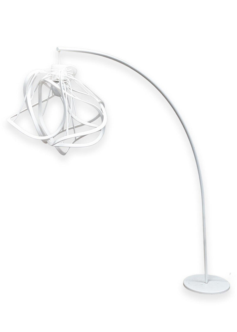 Hiroshi Kawano for Ligne Roset Bloom White Metal and Foam Modern Arc Floor Lamp