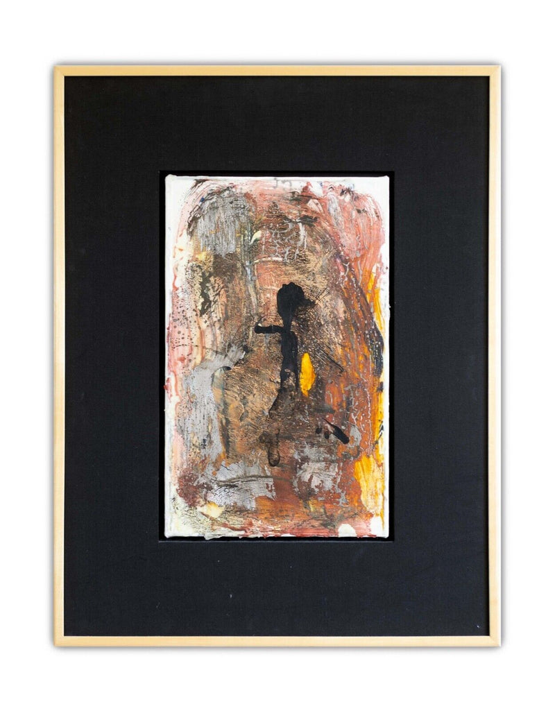 John Beardman Untitled (Orange) Signed 1991 Contemporary Abstract Expressionist