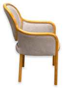 Set of 6 Ward Bennett for Brickel Associates 1980s Wood & Leather Dining Chairs