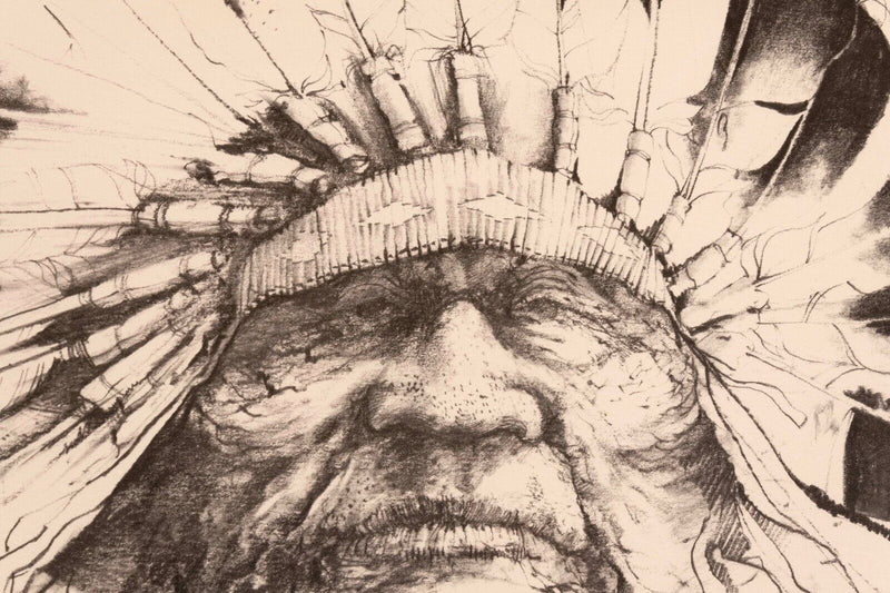 Paul Pletka Native American Portrait I Signed Litho 49/150 Framed American SW