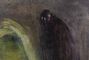 Barbara Goodman For Betty Signed Abstract Figurative Oil Painting on Paper 1994