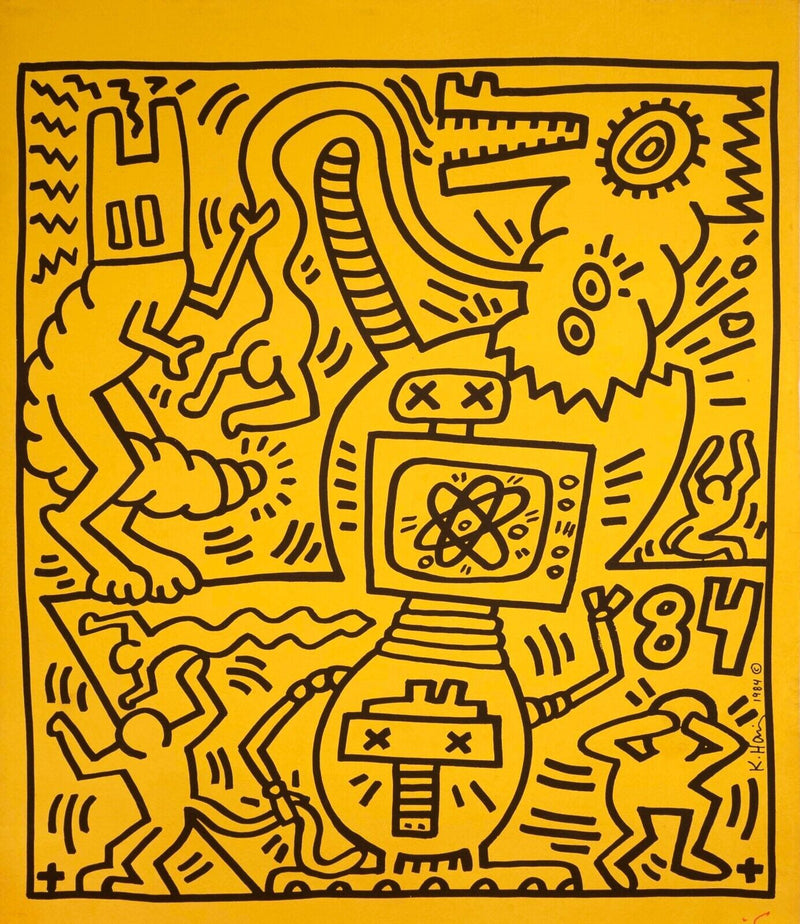 Keith Haring Signed Champions: Contemporary Art Center of Cleveland Lithographic