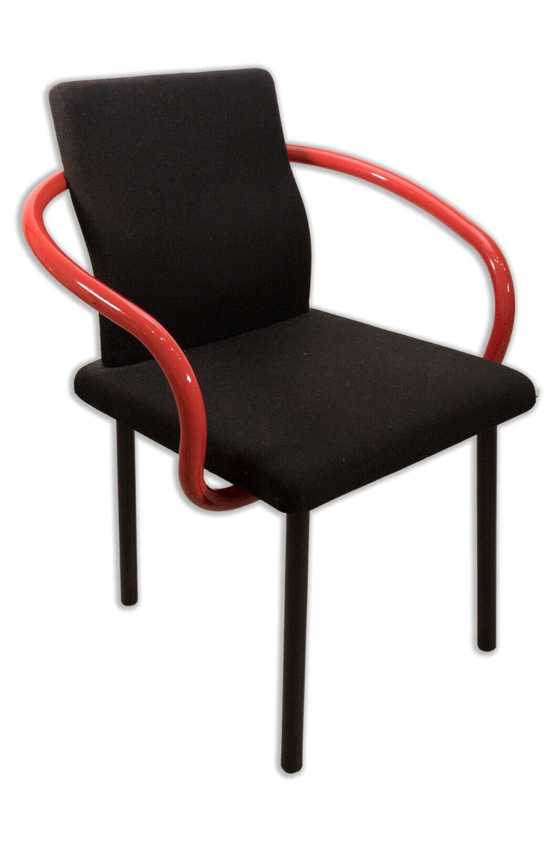 Ettore Sottsass for Knoll 1990s Mandarin Postmodern Tubular Steel Dining Chair