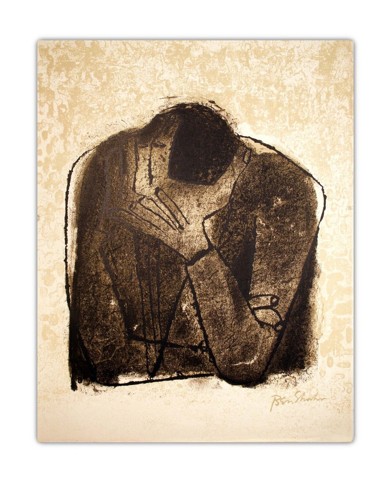 Ben Shahn Beside the Dead Modern Lithograph from the Rilke Portfolio 1968