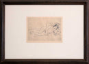 Pierre-Auguste Renoir Femme Nue Couchee Tournee a Droitte Drypoint Etching 1906