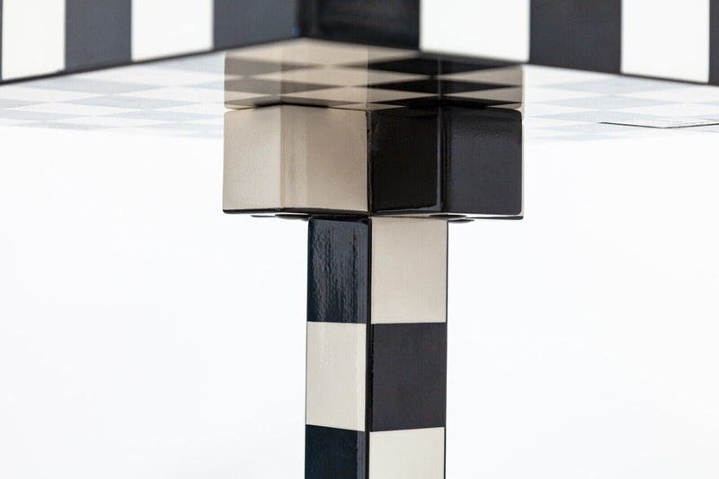 Moooi Chess Memphis Black and White Checkered Side Table Designed by Front