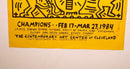 Keith Haring Signed Champions: Contemporary Art Center of Cleveland Lithographic