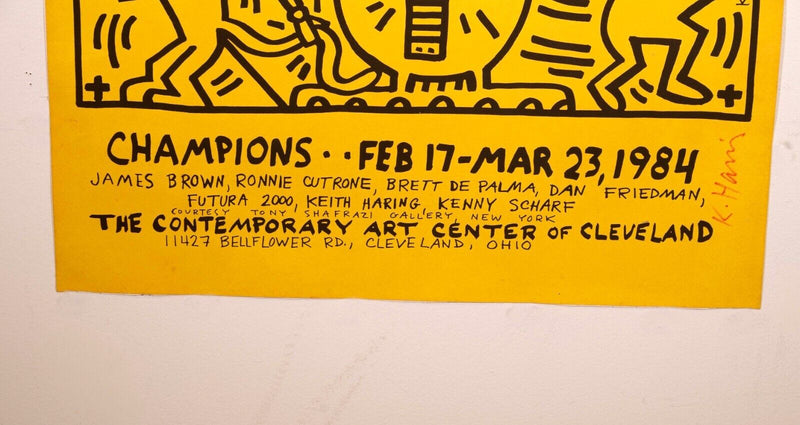 Keith Haring Signed Champions: Contemporary Art Center of Cleveland Lithographic