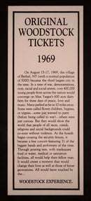 1969 Woodstock Memories Original Tickets & The Experience Mini-LP Record