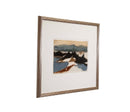 Charles Culver Signed Sea & Mountains Modern Pastel Drawing on Paper Framed 1950