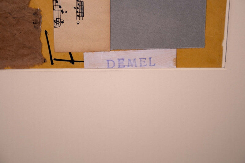 Stephen Edlich Demel Signed Modern Unique Mixed Media Collage on Paper Unframed