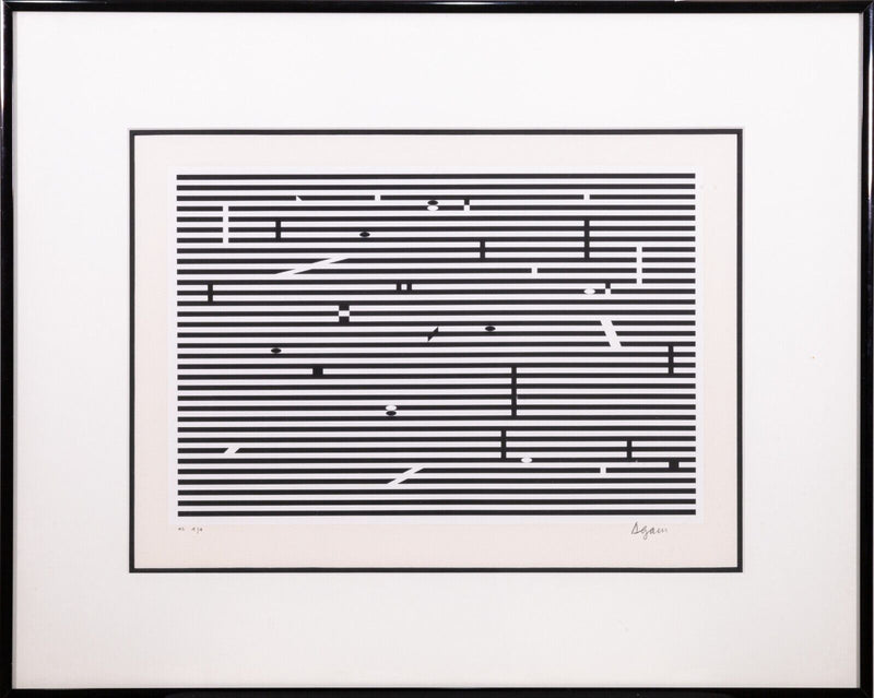 Yaacov Agam Double Metamorphosis V Signed Op Art Lithograph HC 9/9 Framed 1970s