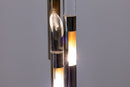 1970s Polished Chrome Three Fixture Table Lamp with Lucite Acrylic Prism Tips