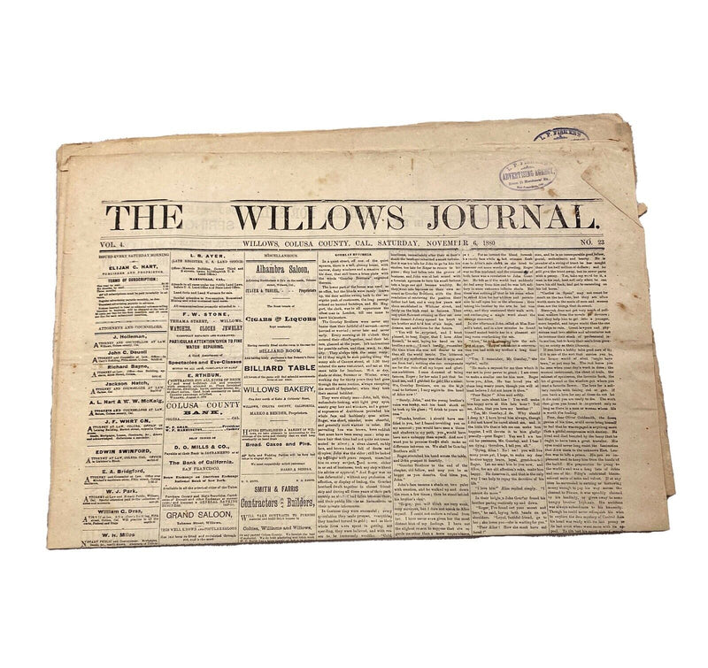 Antique The Sacramento Reporter, Tulane Weekly Times & The Willows Journal Paper