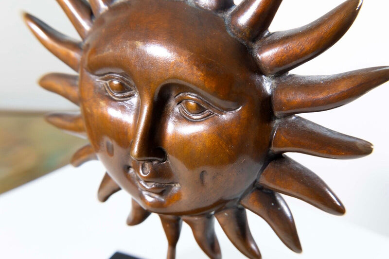 Sergio Bustamante Surrealist Sun Man Signed Contemporary Bronze Sculpture 78/100