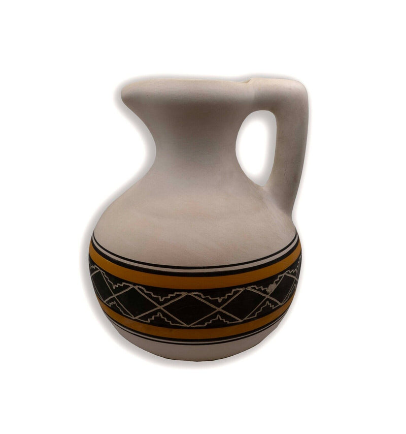 Southwestern Signed Ute Mountain Tribe Native American Pottery Jug Round Pitcher