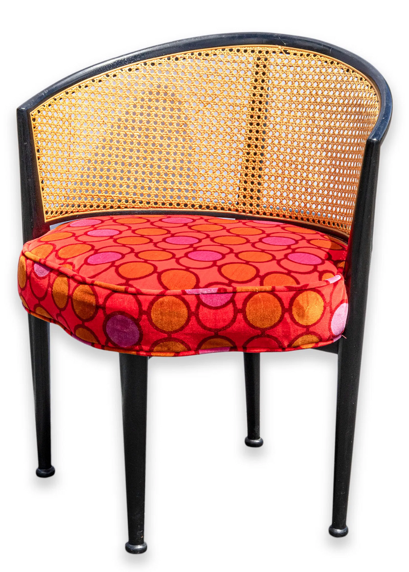 Edward Wormley For Dunbar with Ruth Adler Schnee Fabric Cane Back Chair