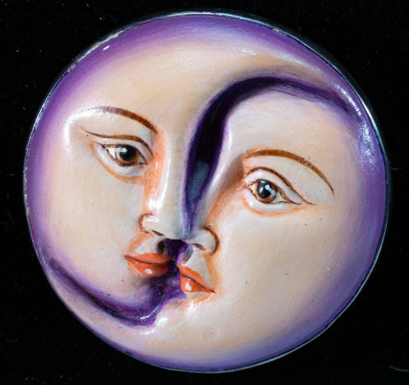 Sergio Bustamante Surreal Moon Portraits Signed Contemporary Sterling Silver 925