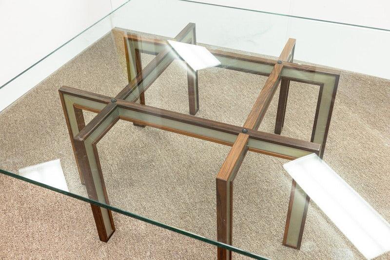 Henning Korch for C.H. Christensen Danish Rosewood and Steel Coffee Table