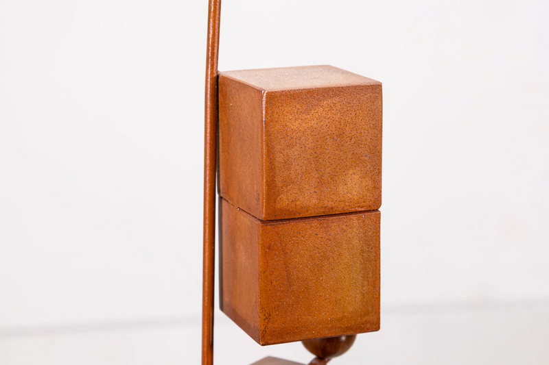 Fletcher Benton Untitled (Blocks on Blocks) Contemporary Welded Steel Sculpture