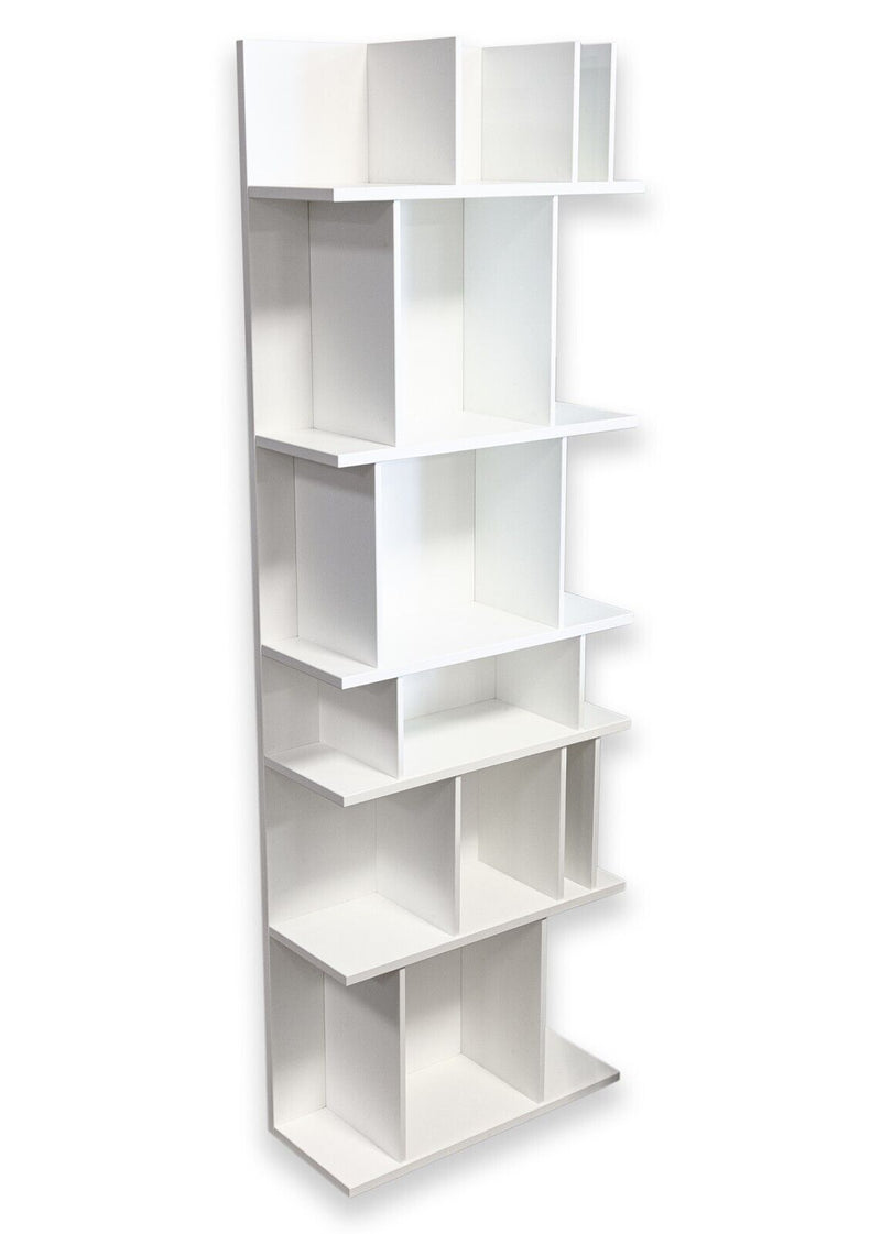 Pair of BoConcept Como System Matte White Lacquered Contemporary Shelving Units