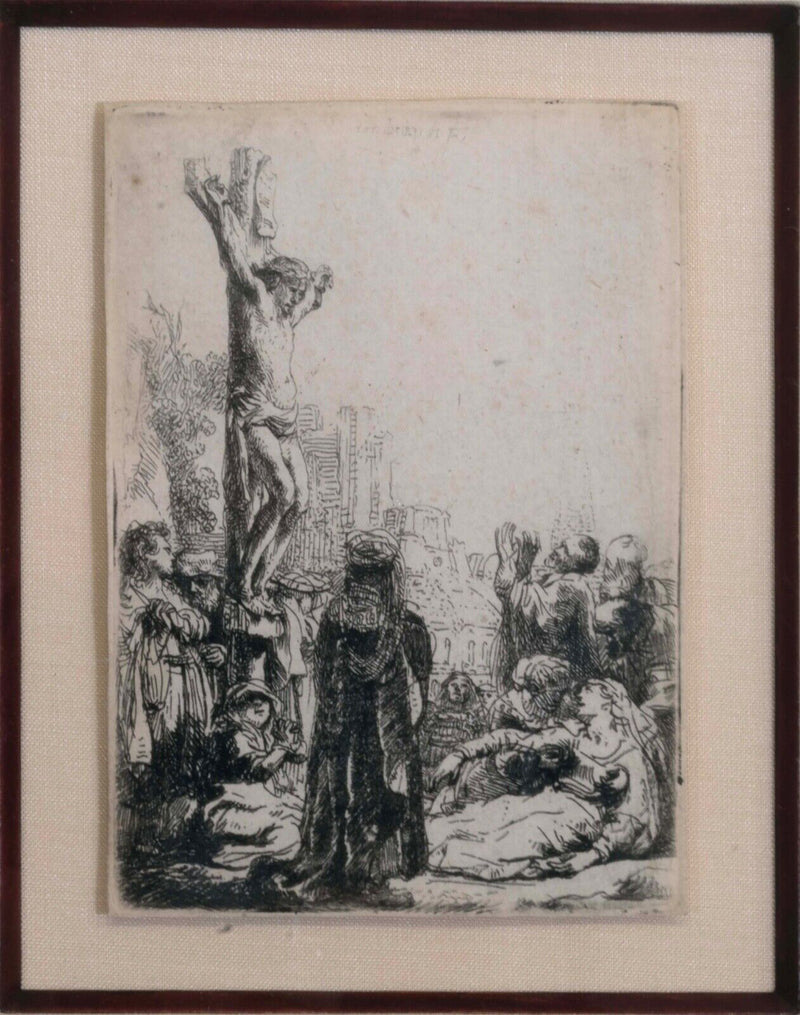 Rembrandt van Rijn The Crucifixion: The Small Plate Signed Etching on Paper 1635