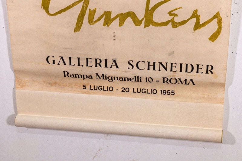 Adja Yunkers Galleria Schneider Modern Lithograph Hanging Exhibition Poster 1955