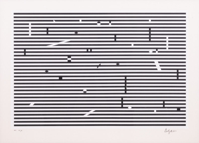 Yaacov Agam Double Metamorphosis V Signed Op Art Lithograph HC 9/9 Framed 1970s