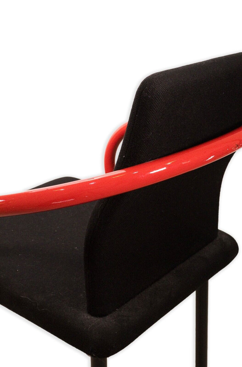 Ettore Sottsass for Knoll 1990s Mandarin Postmodern Tubular Steel Dining Chair