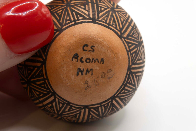 Brian DeLorme Acoma Pueblo New Mexico Fired Earthenware Pottery Signed