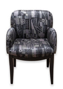 Set of 4 Milo Baughman for Thayer Coggin Black Cushioned Dining Armchairs