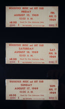 1969 Woodstock Memories Original Tickets & The Experience Mini-LP Record