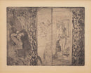 Edgar Degas Loges d'Actrices Modern Figurative Etching on Paper 1879-80 Framed